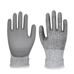 HPPE Extended Cut Resistant PU Coated Palm Gloves